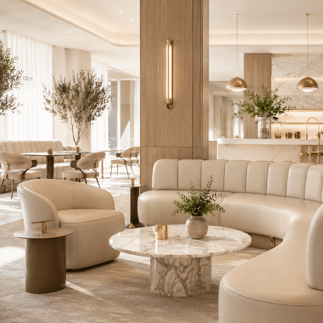 Commercial interior detailing and material selection